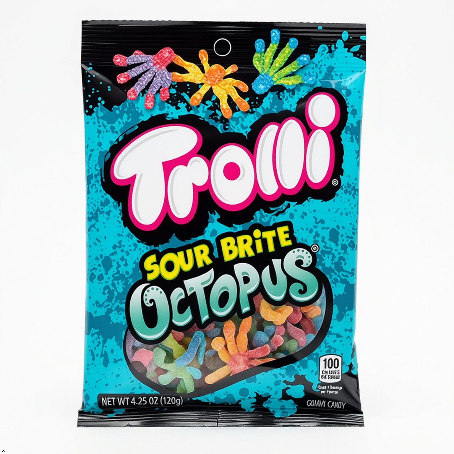 Trolli Sour Brite Octopus Sour Gummy Candy, 4.25 oz Trolli